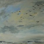Marina Berdalet - Sèries -Weltanschauung - Passejades - Migracions III - oli sobre tela - 81 x 65 cm - 2017